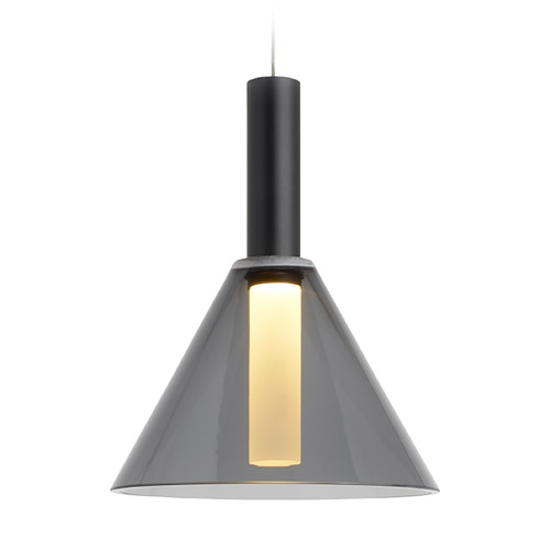 Visual Comfort Modern Collection Mezz MonoRail LED Mini Pendant in Black by Visual Comfort Modern 700MOMEZKB-LED930