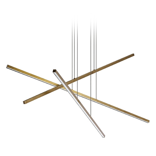 Essence Trio LED Pendant in Aged Brass by Visual Comfort Modern