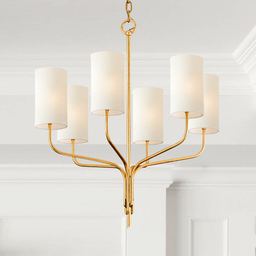 Troy Lighting Troy Lighting Juniper Textured Gold Leaf Chandelier F6166