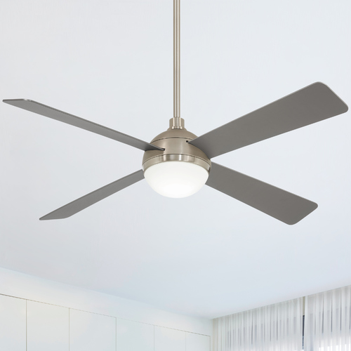 Orb 54-Inch LED Fan in Brushed Steel & Brushed Nickel by Minka Aire