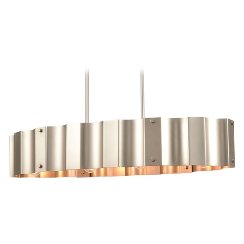 Elk Lighting Elk Lighting Clausten Matte Nickel Island Light with Oval Shade 89058/4