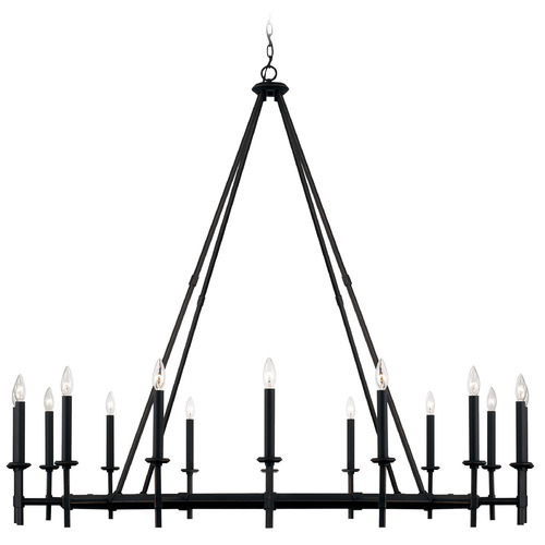 Ogden 16-Light Chandelier in Brushed Black Iron by Capital Lighting