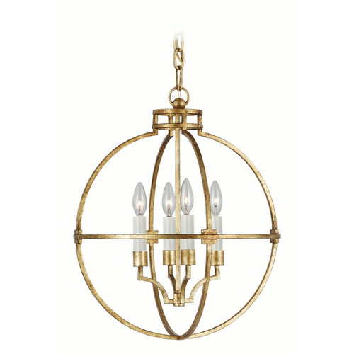 Visual Comfort Signature Collection Chapman & Myers' Lexie 18-Inch Globe Lantern in Iron by VC Signature CHC5516GI