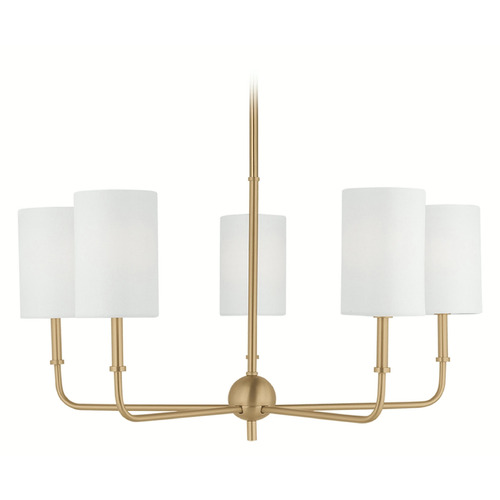 Visual Comfort Studio Collection Foxdale Satin Brass Chandelier