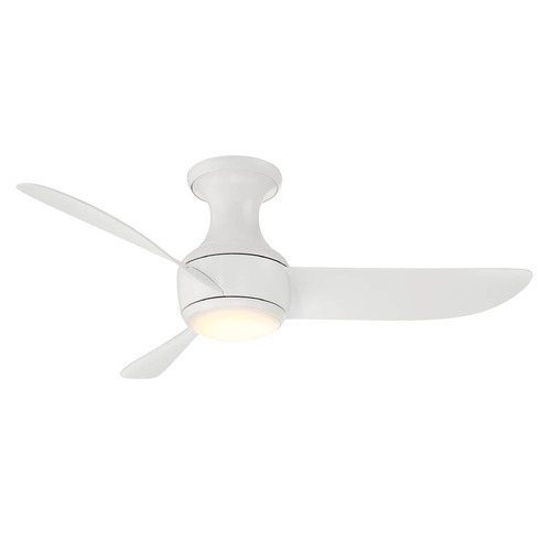 Modern Forms Corona Matte White LED Ceiling Fan with Light