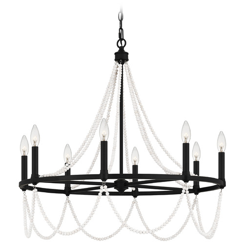 Brigitta 30-Inch Chandelier in Matte Black by Quoizel Lighting