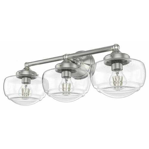 Saddle Creek Brushed Nickel Bathroom Light by Hunter Fan Company