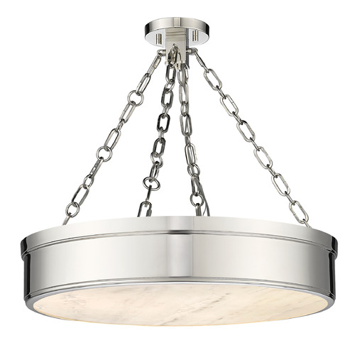 Z-Lite Anders Polished Nickel LED Semi-Flushmount Light