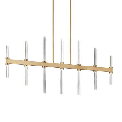 Sycara 48.25-Inch Linear Chandelier in Champagne Bronze by Kichler