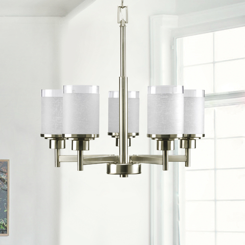 Alexa Chandelier in Brushed Nickel by Progress Lighting