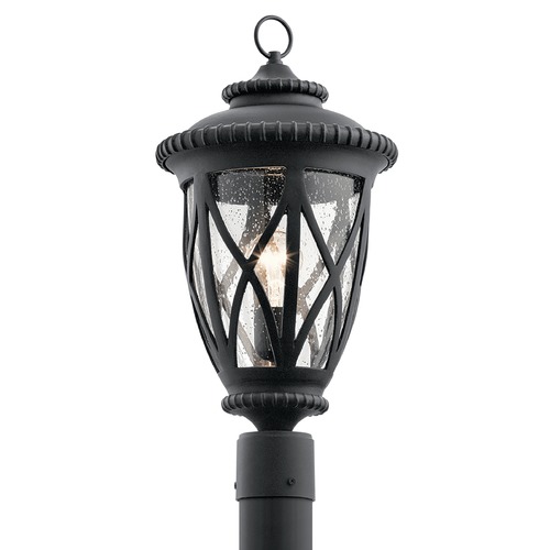 Kichler Lighting Seeded Glass Post Light Black by Kichler Lighting 49849BKT