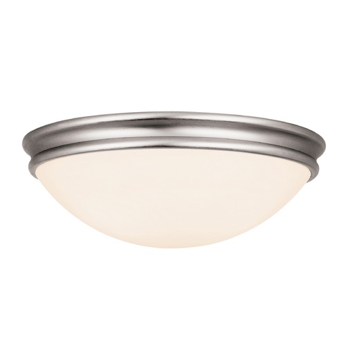 Access Lighting Atom Brushed Steel LED Flush Mount by Access Lighting 20726LEDDLP-BS/OPL