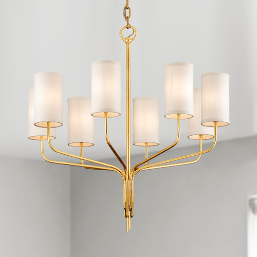 Troy Lighting Juniper Textured Gold Leaf Chandelier by Troy Lighting F6168