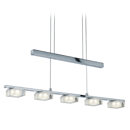 Arnsberg Brooklyn Chrome LED Pendant Light with Square Shade