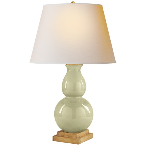 Visual Comfort Signature Collection E.F. Chapman Gourd Form Table Lamp in Celadon by Visual Comfort Signature CHA8613CCNP