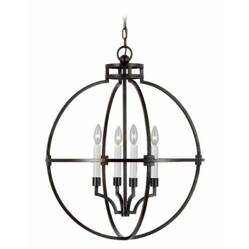 Visual Comfort Signature Collection Chapman & Myers' Lexie 24-Inch Globe Lantern in Iron by VC Signature CHC5517AI