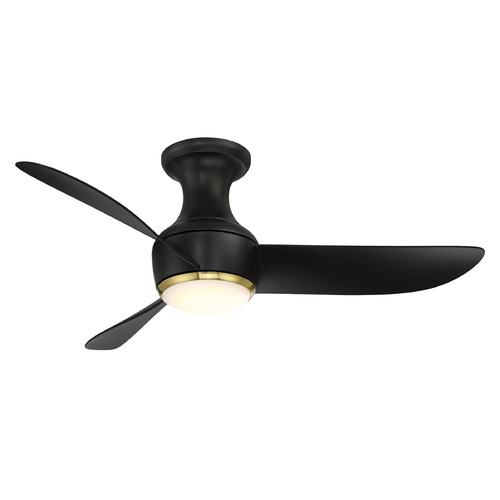 Modern Forms by WAC Lighting Modern Forms Corona Soft Brass & Matte Black LED Ceiling Fan with Light FH-W2203-44L35SBMB