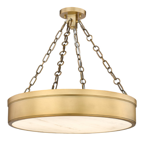 Z-Lite Anders Rubbed Brass LED Semi-Flushmount Light