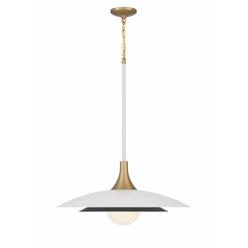 Welsh 24-Inch Pendant in White by Eurofase