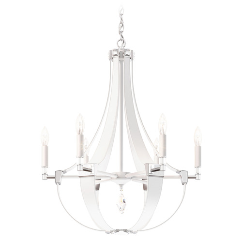 Schonbek Worldwide Lighting Crystal Empire White Pass Chandelier