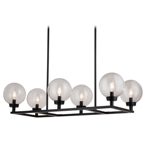 Vaxcel Lighting Vaxcel Lighting Lander Matte Black Island Light H0278