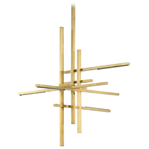 Cityscape Large Chandelier in Antique Brass by Visual Comfort Modern