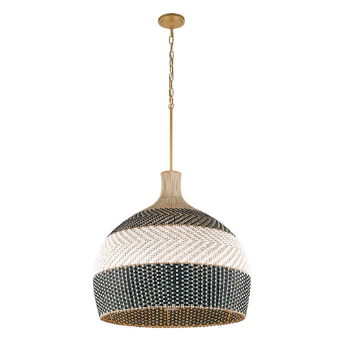 Zanzibar 6-Light Pendant in Soft Gold by Crystorama Lighting