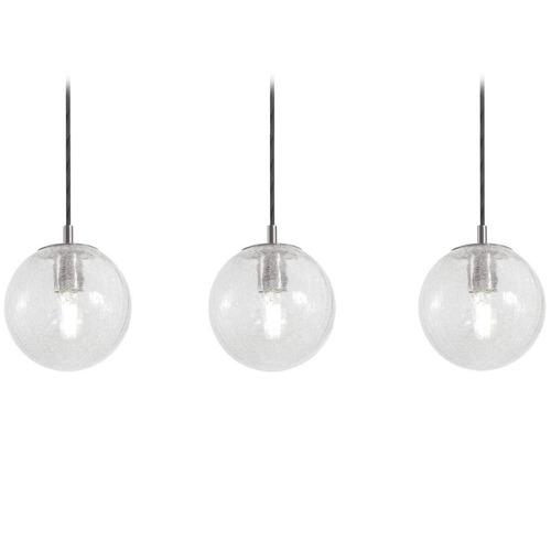 Afx Lighting Palla Satin Nickel Multi-Light Pendant with Globe Shade