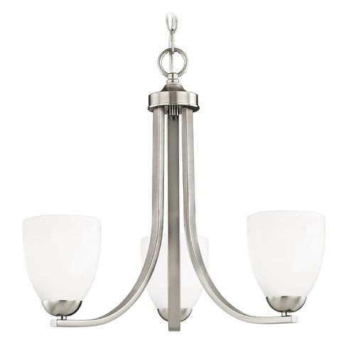 Design Classics Lighting Satin Nickel Chandelier 5843-09 GL1024MB
