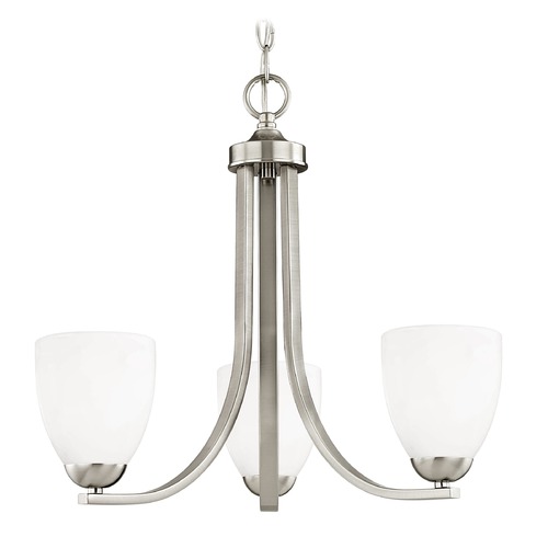 Design Classics Lighting Satin Nickel Mini-Chandelier 5843-09 GL1024MB