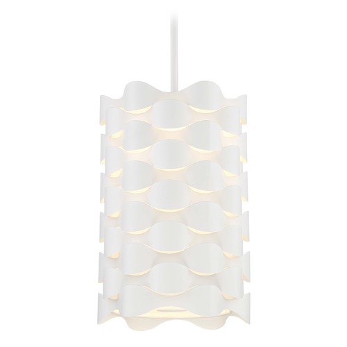 Coastal Current LED Pendant in Sand White by George Kovacs