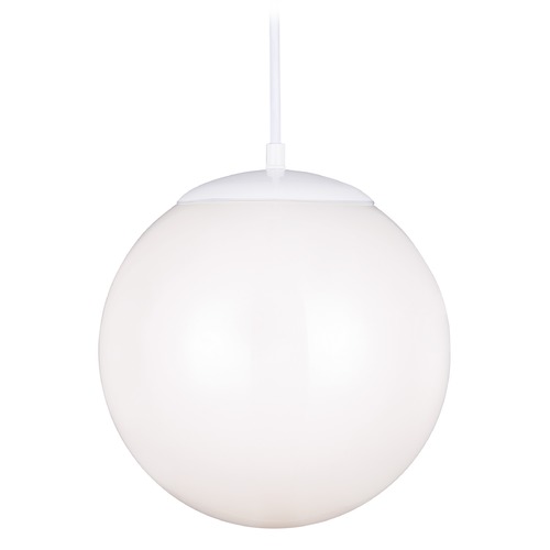 Visual Comfort Studio Collection Leo 12-Inch LED Globe Pendant in White by Visual Comfort Studio 6022EN3-15