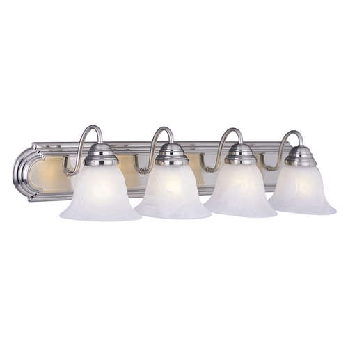 Maxim Lighting Essentials Satin Nickel Bathroom Light by Maxim Lighting 8014MRSN