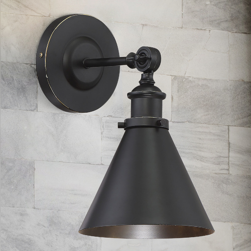 Glenn Adjustable Metal Wall Sconce in Classic Bronze by Savoy House