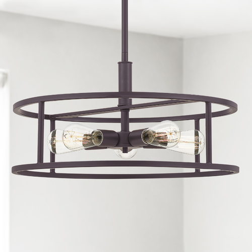 Quoizel Lighting New Harbor 5-Light Open Pendant in Western Bronze by Quoizel Lighting NHR2820WT