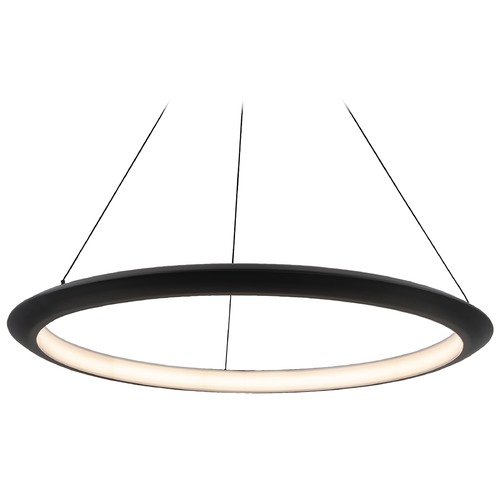 Modern Forms by WAC Lighting the Ring Black LED Pendant by Modern Forms PD-55048-35-BK