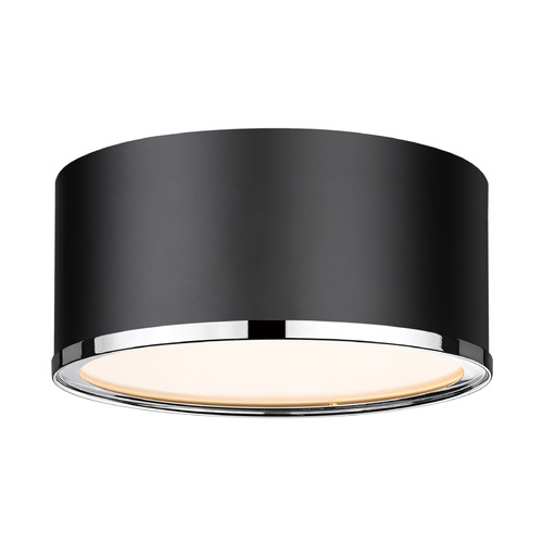 Arlo Matte Black & Chrome Flush Mount by Z-Lite
