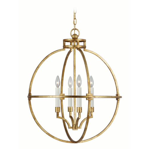 Visual Comfort Signature Collection Chapman & Myers' Lexie 24-Inch Globe Lantern in Iron by VC Signature CHC5517GI