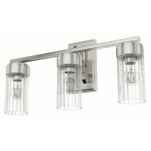 Gatz Brushed Nickel Bathroom Light by Hunter Fan Company