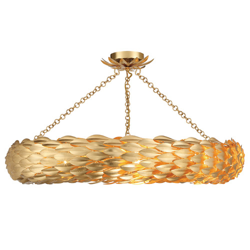 Crystorama Lighting Crystorama Lighting Broche Antique Gold Semi-Flushmount Light 538-GA_CEILING