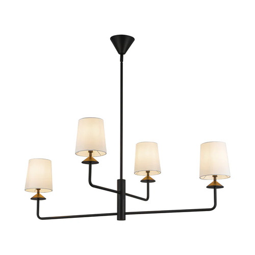 Alora Lighting Alora Lighting Bridgette Matte Black Chandelier CH497445MBWL