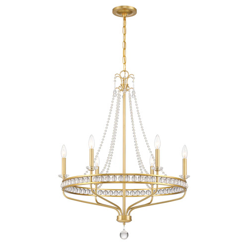 Seville 6-Light Chandelier in Aged Brass by Crystorama Lighting