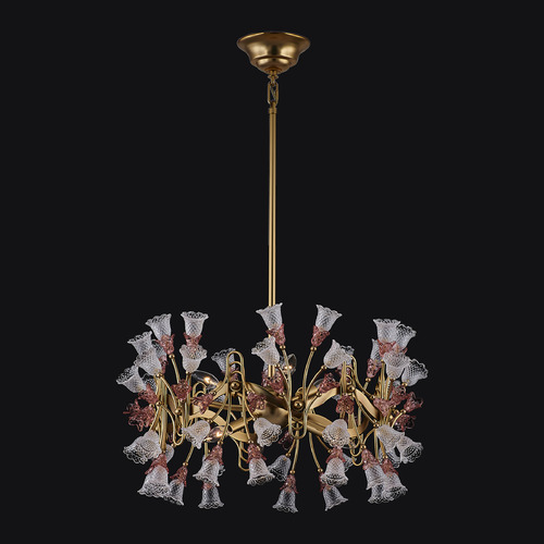 Allegri Crystal Bella Antique Brass Pendant Light
