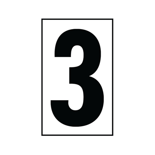 Address Number Tile 3 in White by Generation Lighting