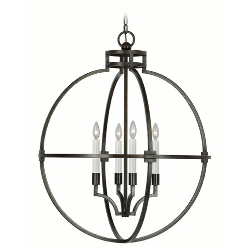 Visual Comfort Signature Collection Chapman & Myers' Lexie 30-Inch Globe Lantern in Iron by VC Signature CHC5518AI