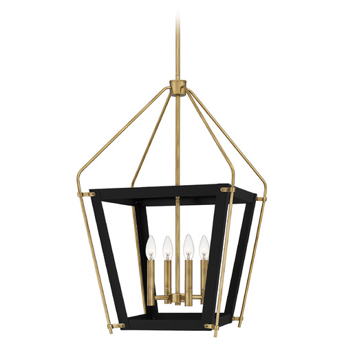 Abbeville 18.25-Inch Lantern in Earth Black by Quoizel Lighting
