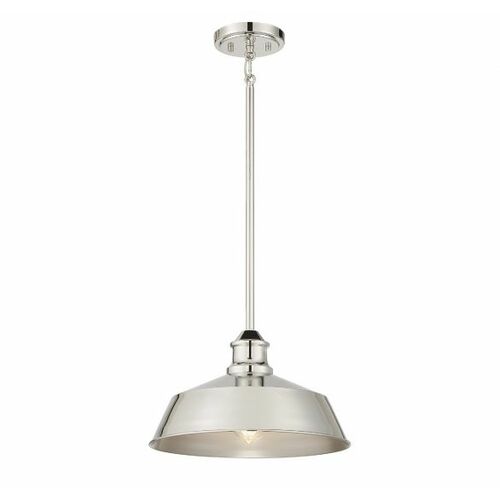14-Inch Pendant in Polished Nickel by Meridian
