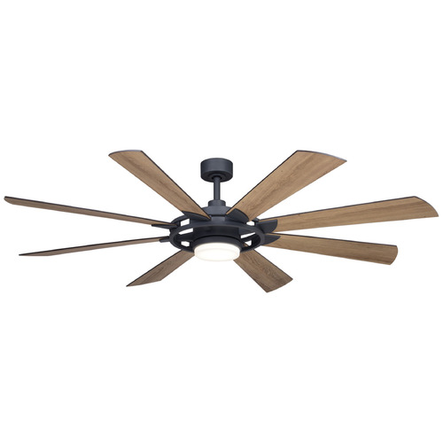 Vaxcel Lighting Burlington Slate Gray LED Ceiling Fan with Light