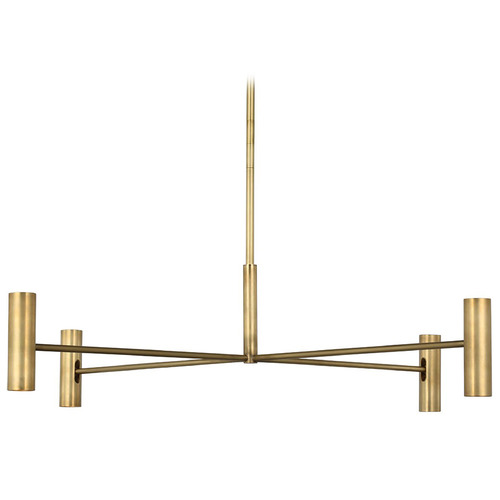 Visual Comfort Modern Collection Sean Lavin Ponte Hand Rubbed Antique Brass LED Chandelier