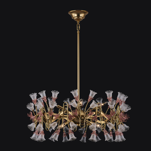 Allegri Crystal Bella Antique Brass Pendant Light